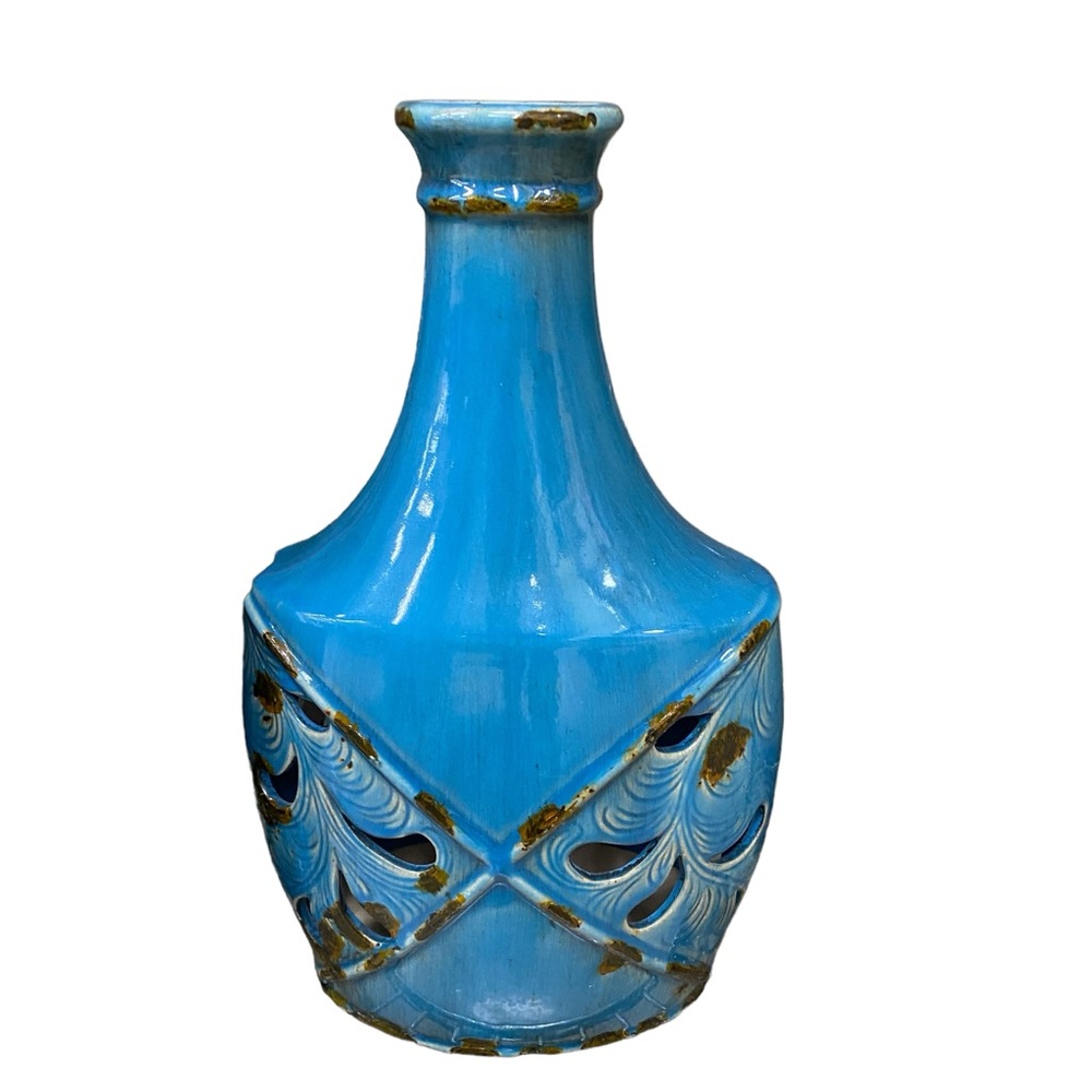 Hobby Lobby Turquoise Blue Accent Decor Vase